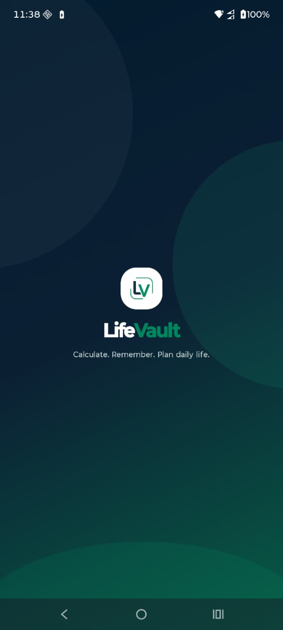LifeVault splash screen